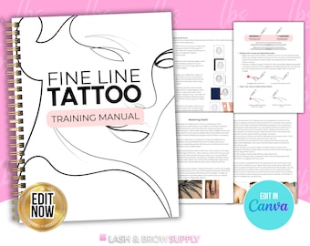 Fine Line Tattoo Manual, tiny tattoo training manual, tattoo consent forms, Tattoo linework drills, Tiny Tattoo Aftercare, fineline tattoo