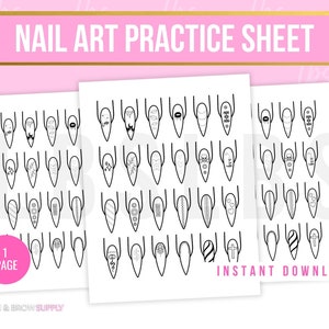 Nail Art Practice Sheet Bead Practice Nail Art Workbook - Etsy