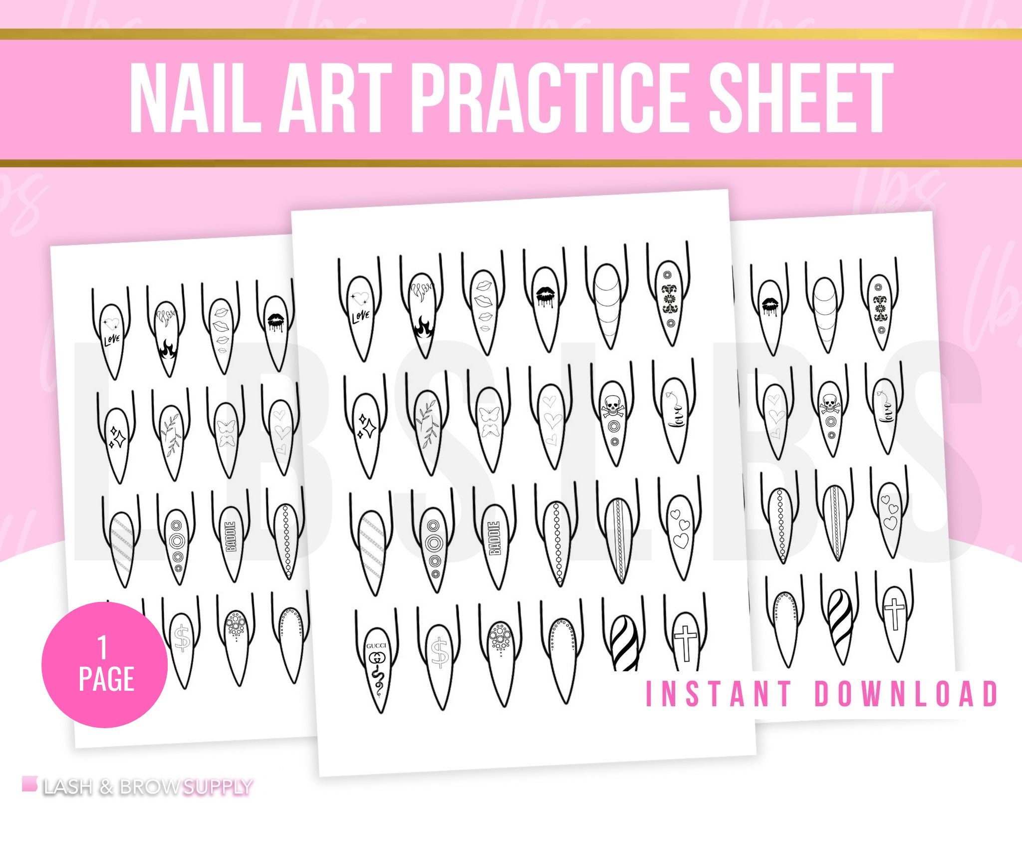 Amazon.com: Nail Form Mold Clear Nail Art Practice Extended Nail Tips Ultra  Long Easy to Use B : Beauty & Personal Care