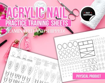 Acrylic Practice Sheet, Nail Liquid & Powder Workbook, Acrylic Mix ...