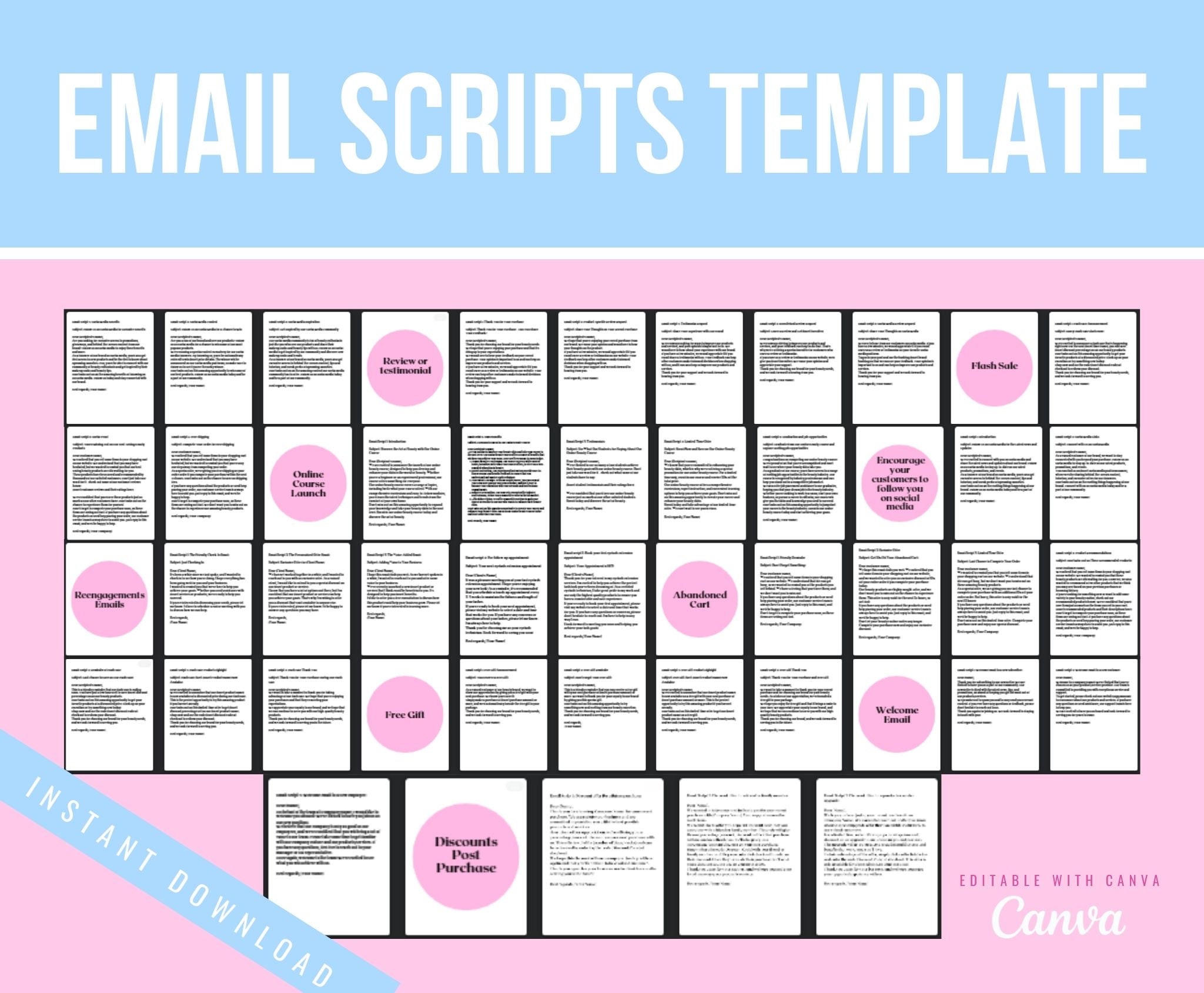 Email Sequence Script Templates, Email Campaign, Marketing Template ...