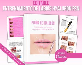 Manual de capacitación de Hyaluron Pen, ácido hialurónico, capacitación para estudiantes, paquete de Hyaluron Pen, mapas de labios