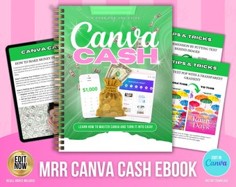 MRR Canva Course Resell, Canva Crash Course and Master Resell Rights, DFY, white label, Canva Template For Resell, Digital E-book, Marketing