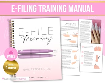 E File Training Manual, E-file Nail Guide, e filing nail course, E-File Techniques, E-File Bits, Nail Tech, e-file certification, manicure