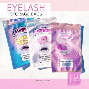 Eyelash Storage Bags for Mink Eyelash Line, Eyelash laser zip bags, Custom Lash Line - Lashwood Bags