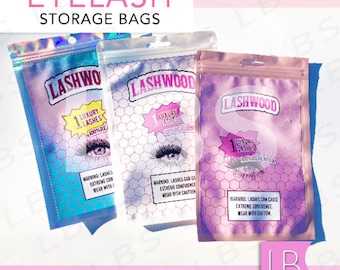 Eyelash Storage Bags for Mink Eyelash Line, Eyelash laser zip bags, Custom Lash Line - Lashwood Bags