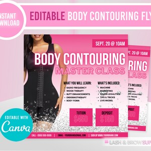 Body Sculpting, Body Contouring, Flyer, Body Sculpting Forms, Body Sculpting flyer, Consent, Feminine body sculpting