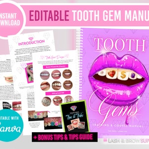 Tooth Gems Manual, Teeth gems course, Tooth jewelry application, Consent form, Tooth Jewelry, Permanent Jewelry, Tooth gems aftercare