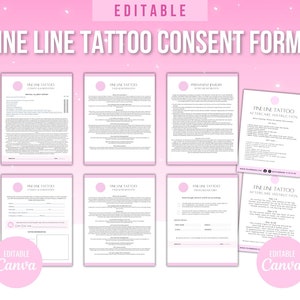 Fine Line Tattoo Consent forms, tattoo consent forms, tattoo form Template, tattoo FAQ, Tiny Tattoo Aftercare, fineline tattoo aftercare