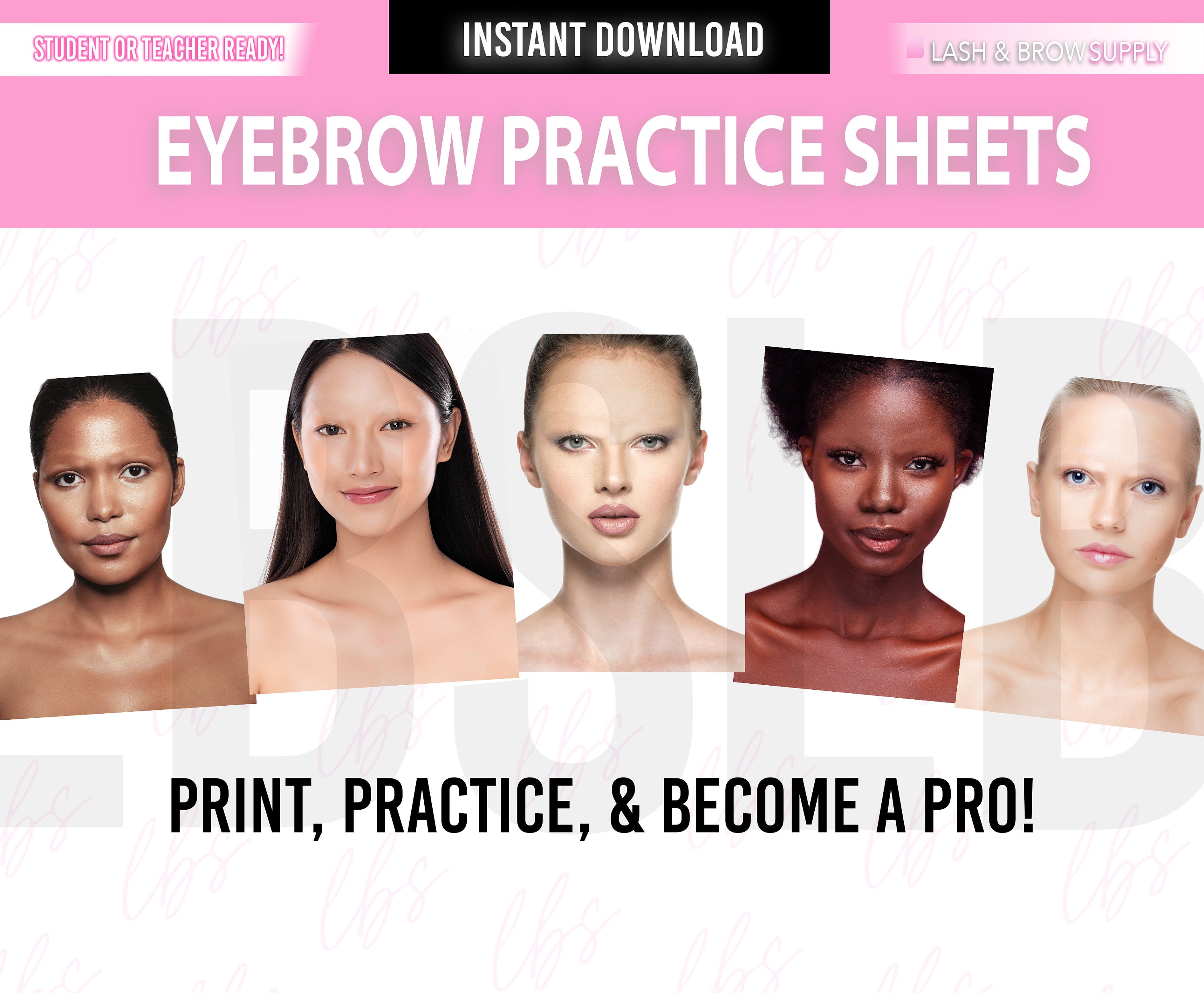 Eyebrow Practice Sheets Brow Mapping Microblading Practice - Etsy