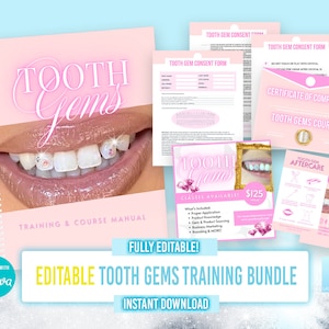 Tooth Gems Training Manual, Teeth gems, Tooth jewelry application, Tooth Jewelry, Esthetician, Tooth gems aftercare, tooth consent form