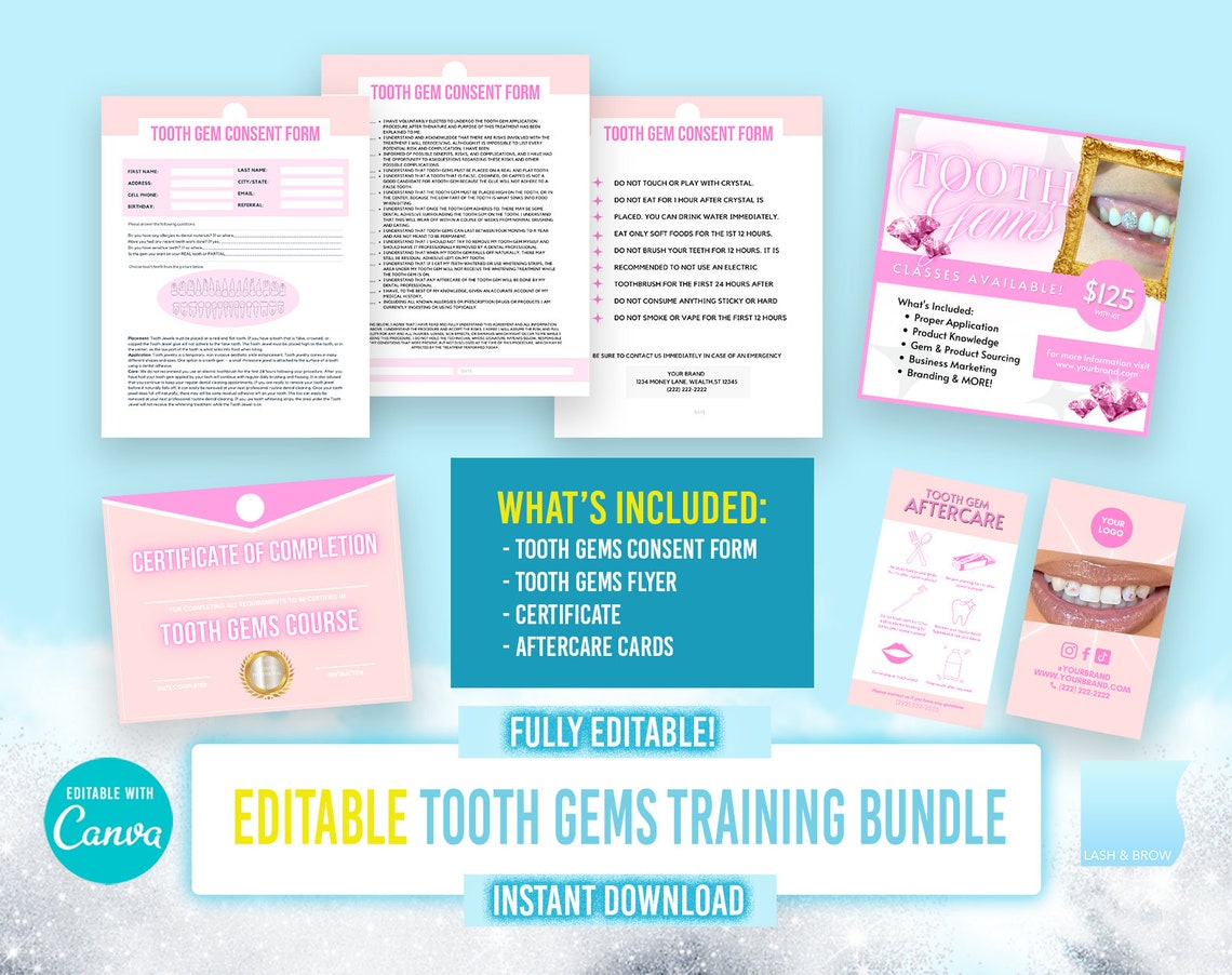 Tooth Gems Training Manual Teeth Gems Tooth Jewelry - Etsy