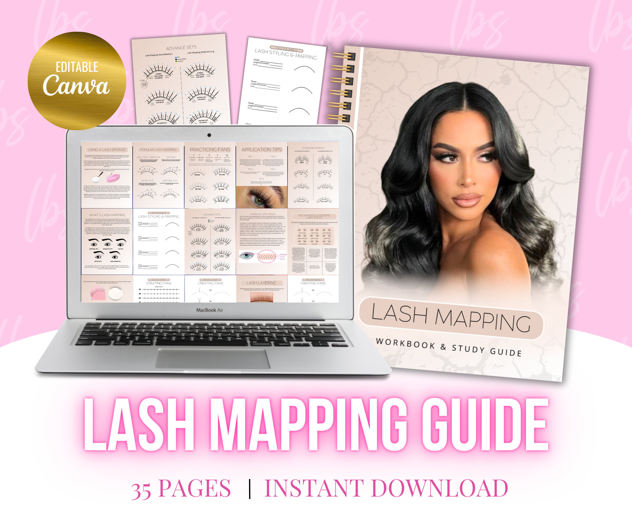 Lash Mapping Handbook, Lash Map Practice Sheets, Eyelash Mapping Sheets ...