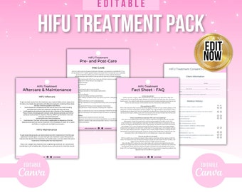 Formularios de consentimiento de HIFU, formulario de admisión del cliente de ultrasonido enfocado de alta intensidad, consentimiento del cliente de HIFU, ultrasonido enfocado de alta intensidad, cuidados posteriores
