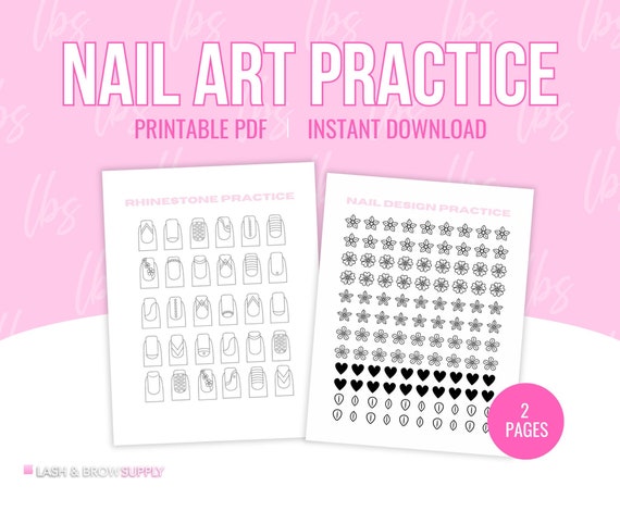 Buy Half Price Butterfly Nail Art Practice Sheet DIGITAL DOWNLOAD Online in  India - Etsy
