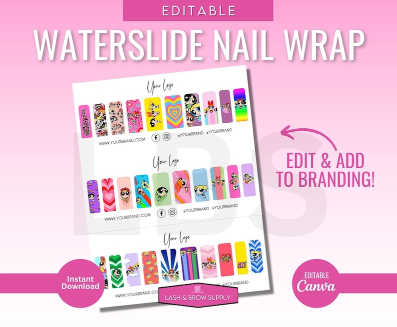Waterslide Nail Decals Nail Design Templates French Tip Nail - Etsy