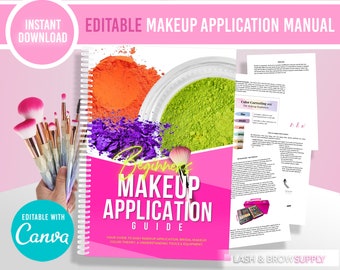 Makeup Artist Manual, Training Manual, MUA Training, Cosmetology, Makeup, Face Chart, aesthetics, Makeup Artist, Makeup Template