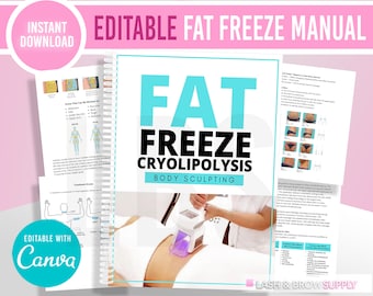 Editable Fat Freeze Manual, Cryolipolysis Course, Cryolipolysis Manual, coolsculpting, Body Contouring, Body Sculpting, fat freezer, BBL