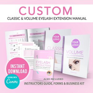 Manuale di formazione per il corso di extension ciglia personalizzate, formazione sulle ciglia, lezione sulle ciglia, etichetta privata personalizzata, istruttore sulle ciglia