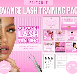 Wimpernverlängerung, Wimpernzertifikate, Lash Flyers, Lash Tech Kurspaket, Wimpernkurs, Lash Flyers, Lash Tech Editierbares Kurspaket