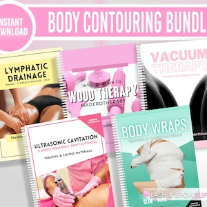 Body Shaping Manuals, Body Contouring, Ultrasonic Cavitation Manual, Vacuum Therapy, Wood Therapy Training Manual, Lymphatic Massage Manual,