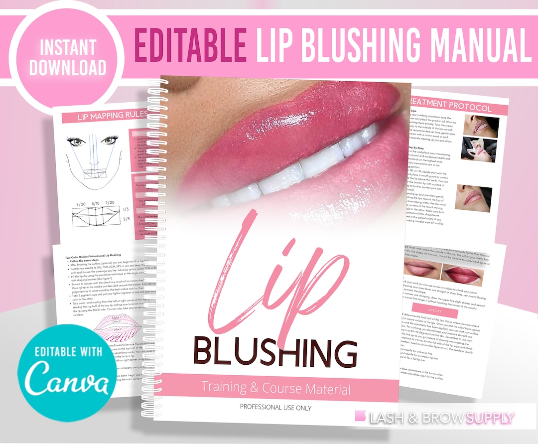 Editable Lip Blushing, Lip Blush Manual, Ombre Lips, Lip Neutralization