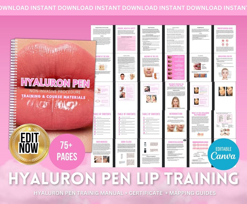 Hyaluron Pen Training Manual, Hyaluronic Acid, Student Training ...