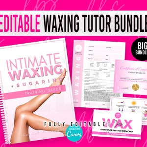 Wax Training Bundle, Intimate Waxing Manual, Sugaring Manual, Esthetician wax training, Sugaring training, Intimate Wax, Waxing Training