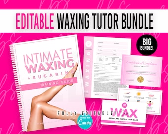 Wax Training Bundle, Intimate Waxing Manual, Sugaring Manual, Esthetician wax training, Sugaring training, Intimate Wax, Waxing Training