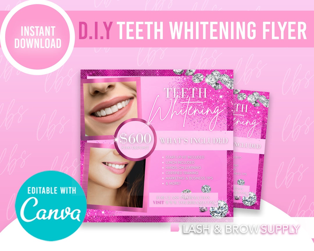 Teeth Whitening Flyer, Mobile Teeth Flyer, Teeth Whitening Classes, Teeth Whitening Training