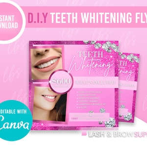 Folleto sobre blanqueamiento dental, folleto sobre dientes móviles, clases de blanqueamiento dental, capacitación sobre blanqueamiento dental, folleto sobre gemas dentales, redes sociales, tecnología dental