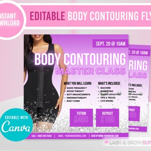 Body Sculpting, Body Contouring, Flyer, Body Sculpting Forms, Body Sculpting flyer, Consent, Feminine body sculpting