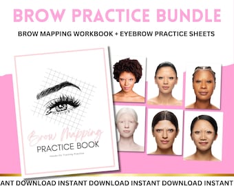 Mappatura delle sopracciglia, pratica di mappatura, pratica di microblading, formazione PMU, PMU, moduli per la pratica delle sopracciglia, moduli stampabili, pratica delle sopracciglia