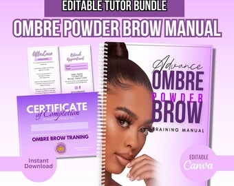Ombre Powder Brow Manual PDF, ombre Brow Manual, Microshading Manual, PMU Training Course, Microblading, Tutor, Powder Brows Certificate