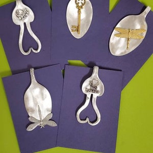 Silver-plate Themed BOOKMARKS made from a vintage silver plate spoons and forks.  Give that special, unique gift.