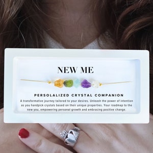 Custom Birthstone Necklace - Create Your Own Modern Personalized Raw Gemstone Necklace - Customized Boho Crystal Jewelry Gift for Mom Wife