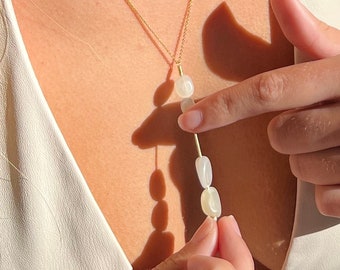 Moonstone Spinner Necklace: Sterling Silver Fidget, Meditation Gift