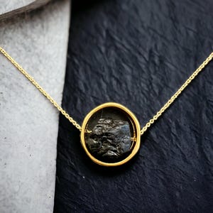 Fidget Crystal Necklace Discreet ADHD Toy : Sterling Silver or Gold Filled Chain, Birthday Gift