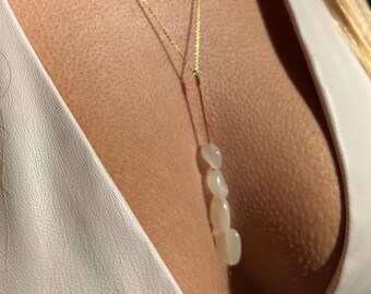 Raw Crystal Spinner Necklace: Sterling Silver Fidget Jewelry