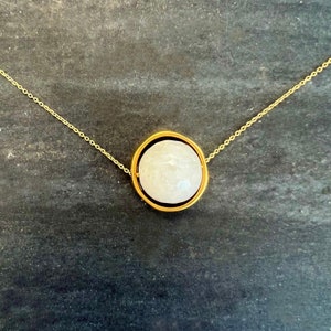Moonstone, Fidgets, Minimalist, Crystal Necklace ,Fidget Toy, Moonstone Necklace ,Fidget Necklace, Gift Box ,Spinner Necklace,Gift Box