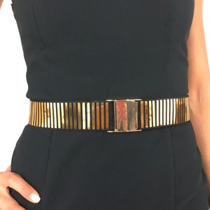 Gold Stylish Girls Ladies Women Skinny Waist Belt Gold elastic belt Minimalist gold belt