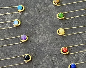 14k Gold Crystal Horseshoe Necklace: Good Luck Charm