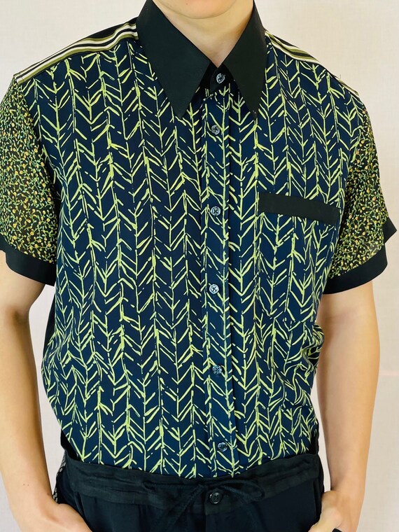 Green short deals sleeve button up