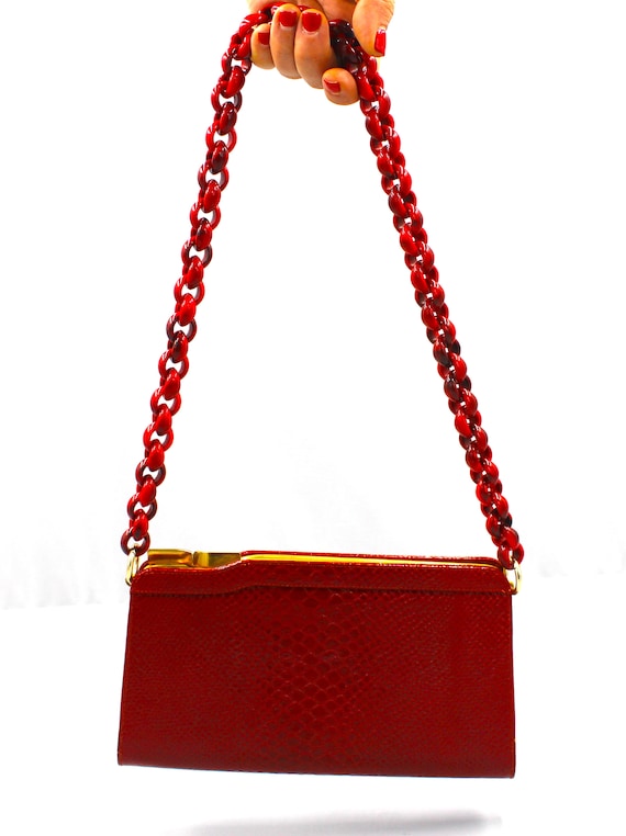 Red purse strap hotsell