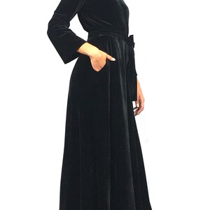 Black Velvet Loungewear-Velvet Jumpsuit- Women Homewear- Velvet Nightgown- Pyjama Femme-Comfy Loungewear-