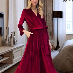 Handmade Velvet Jumpsuit: Old Hollywood Style Lounger image 2