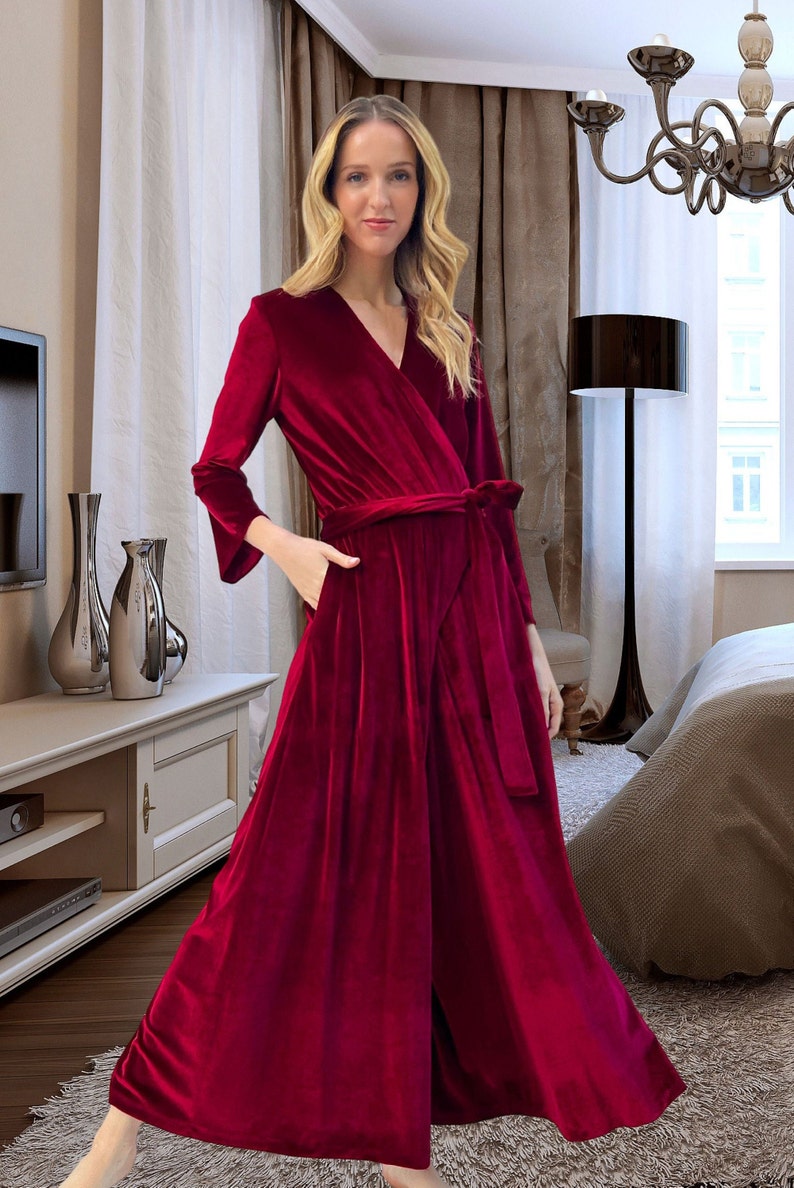 Handmade Velvet Jumpsuit: Old Hollywood Style Lounger image 2