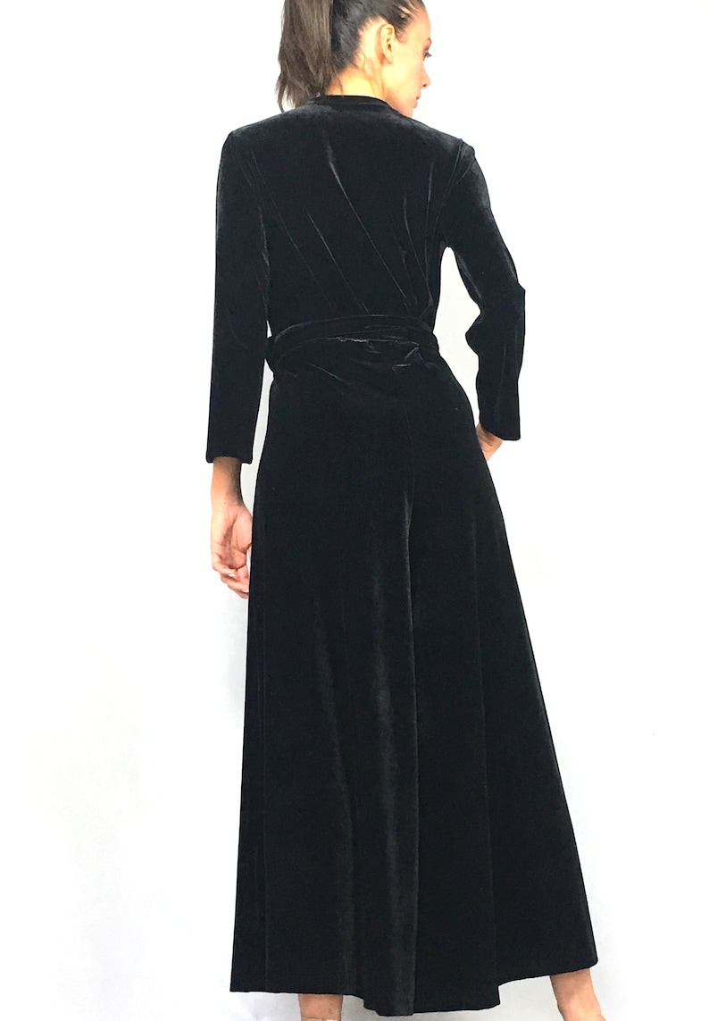 Black Velvet Loungewear-Velvet Jumpsuit- Women Homewear- Velvet Nightgown- Pyjama Femme-Comfy Loungewear-