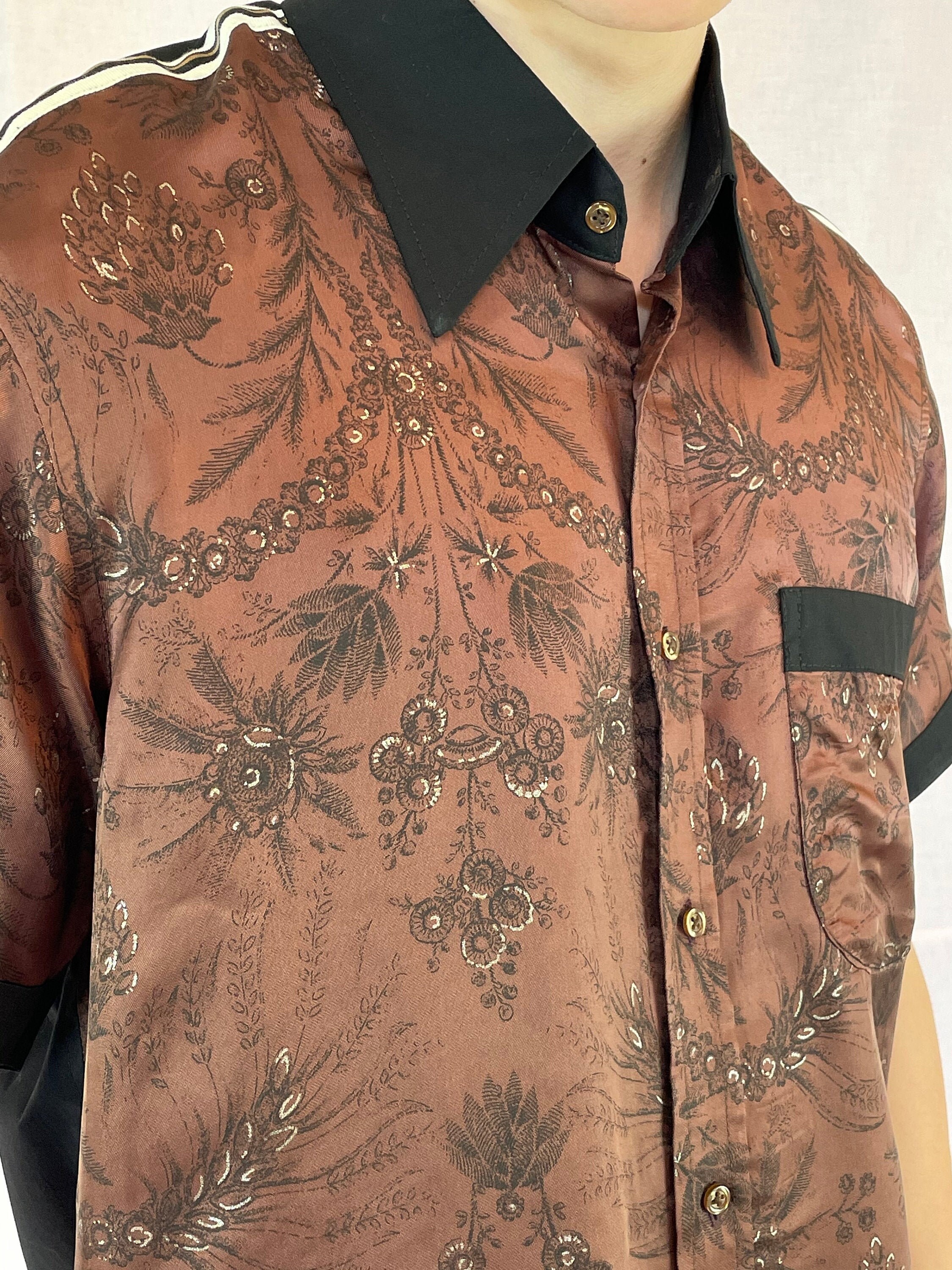 Collar Shirt Brown Button Down 