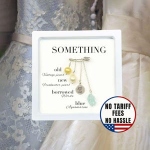 Gift for Daughter on Wedding Day-Bridal Shower-Mother to Bride-Wedding Gown Charm-Bridal Bouquet Charm-Something Blue-Mom to Bride-Off-White
